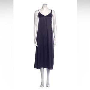 Vince Silk Slip Dress in Eggplant